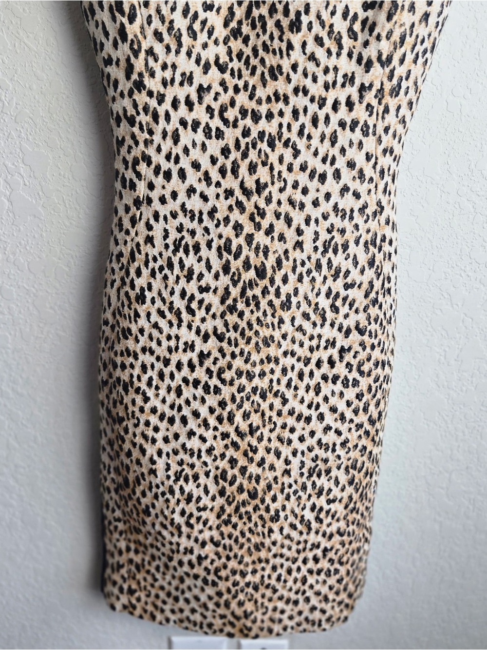 Diane Von Furstenberg Arianna Dress 0 Leopard Caramel New Pearl Black $398 Women - Picture 5 of 11